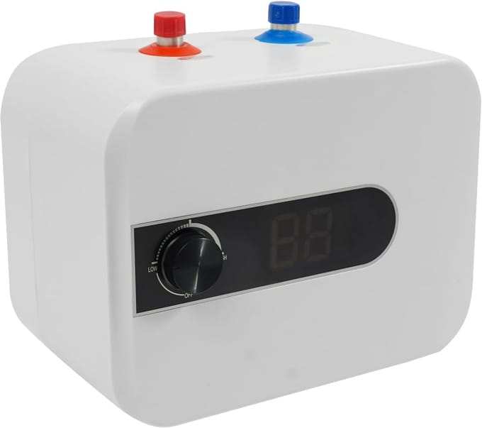 Elektrische Doorstroomboiler - Mini Boiler - Direct Warm Water - Instelbare Temperatuur - 6 Liter Capaciteit - Wit