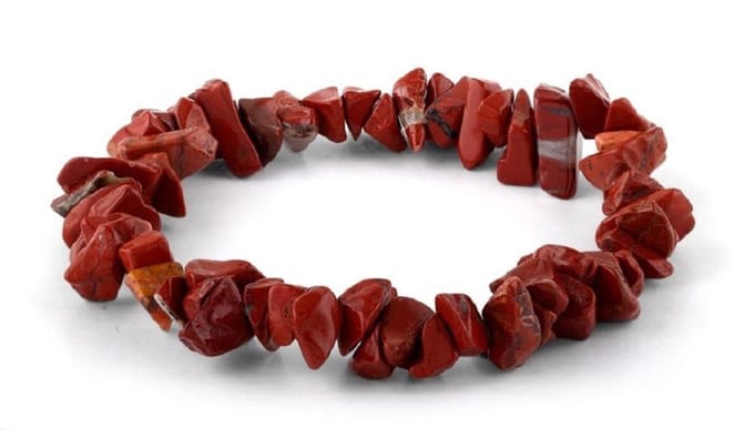 Chips armband Rode Jaspis