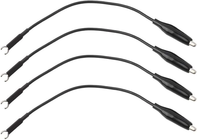 Oscilloscoop Probe Kabels - Meetkabel Set - Elektronica Testen - Clip Aansluiting - 4 Stuks - Zwart
