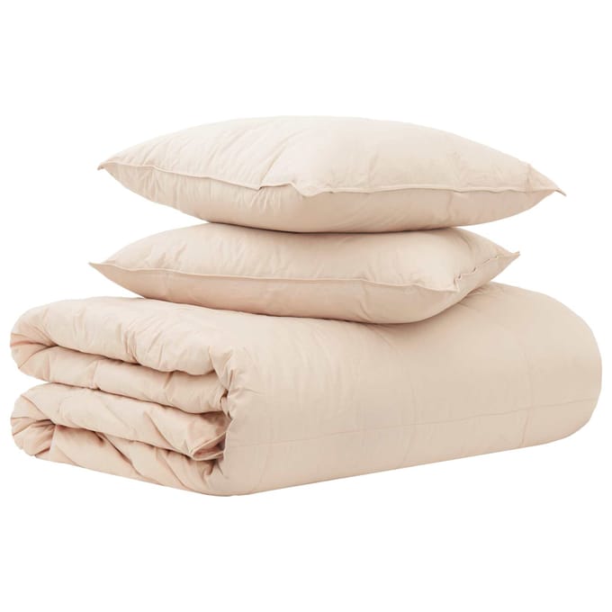 vidaXL - Deken - Set - 2 - st - 140 - x - 220 - cm - Kapok - en - Polyester - Beige