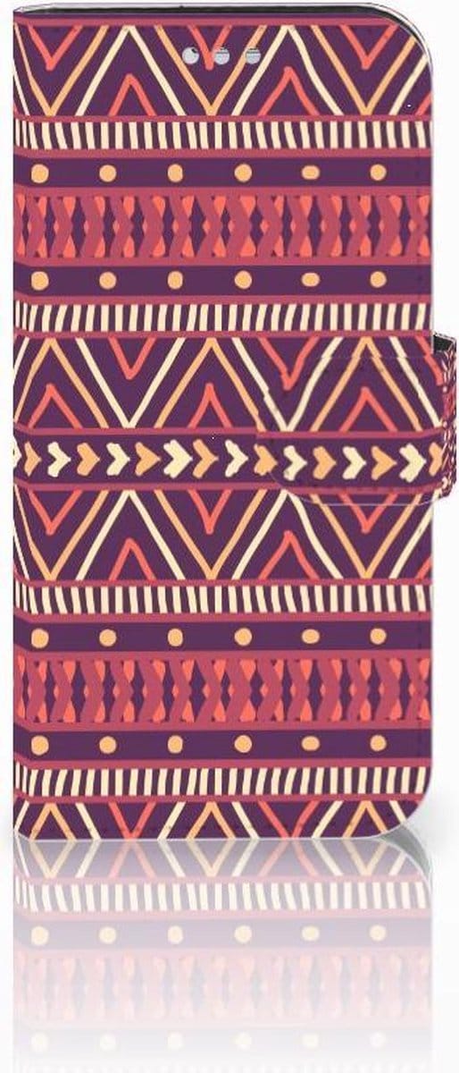 Samsung Galaxy S7 Telefoon Hoesje Aztec Paars