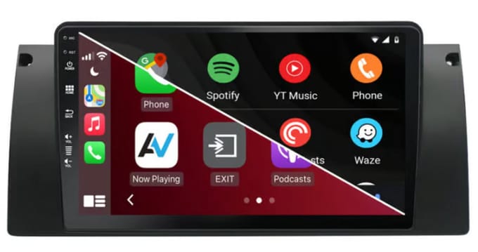 Apple CarPlay & Android Auto Autoradio met DAB+ voor Bmw e39 e38 5-serie 1998-2005