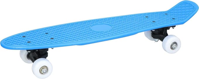 Kinder skateboard - Mini cruiser - Buiten spelen - Lichtgewicht ontwerp - 57 cm dek - Blauw