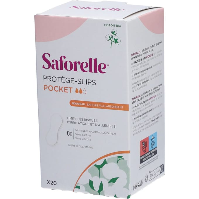 Saforelle Coton Protect Inlegkruisjes Pocket 20