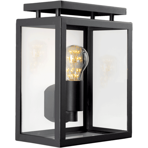 KS Verlichting De Vecht Muurlamp Plat Zwart met LED