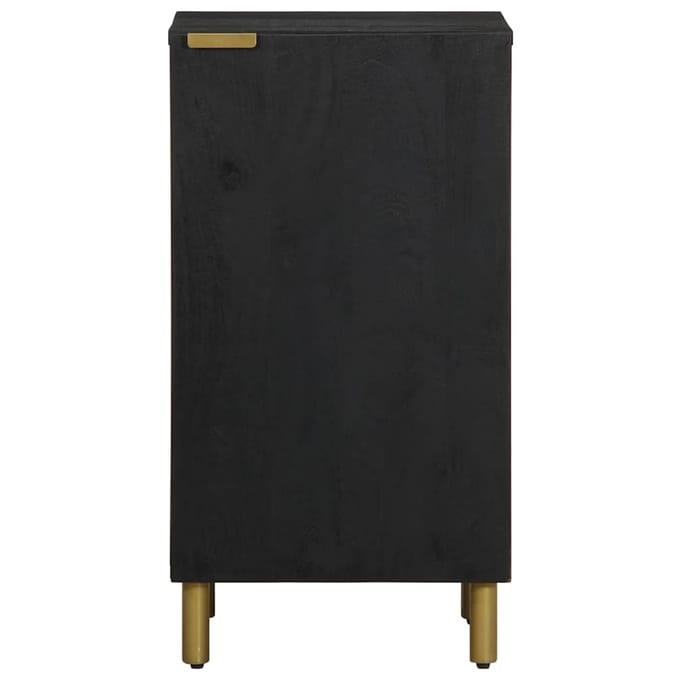 vidaXL - Dressoir - 40x33x75 - cm - bewerkt - hout - zwart