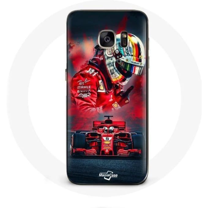 Coque - Formule 1 - Samsung Galaxy S7 - Rouge - Sebastian Vettel - Rigide rouge
