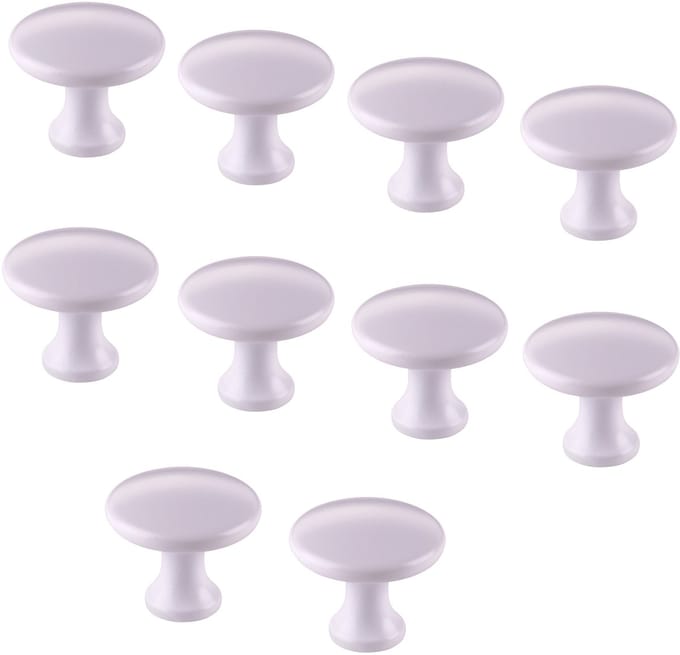 10 stuks SOTECH Meubelknoppen Denise mat wit Diameter 29 mm Hoogte 25 mm