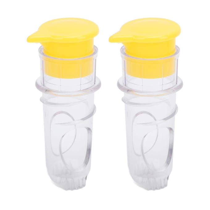 2 STUKS Draagbare Citroenpers PP ABS Draagbare Arbeidsbesparende Handmatige Citroenpers voor Limoenen Citrus yellow