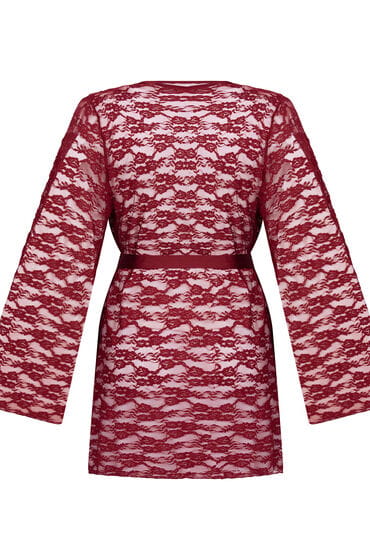 Hunkemöller Kimono volledig Kant Rood