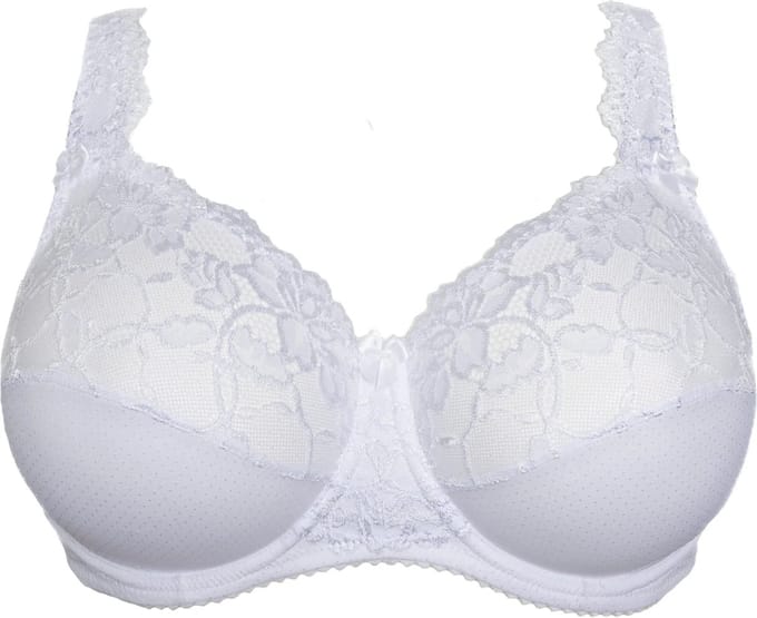Plaisir Beate beugel bh wit 85I -grote maten met draagcomfort