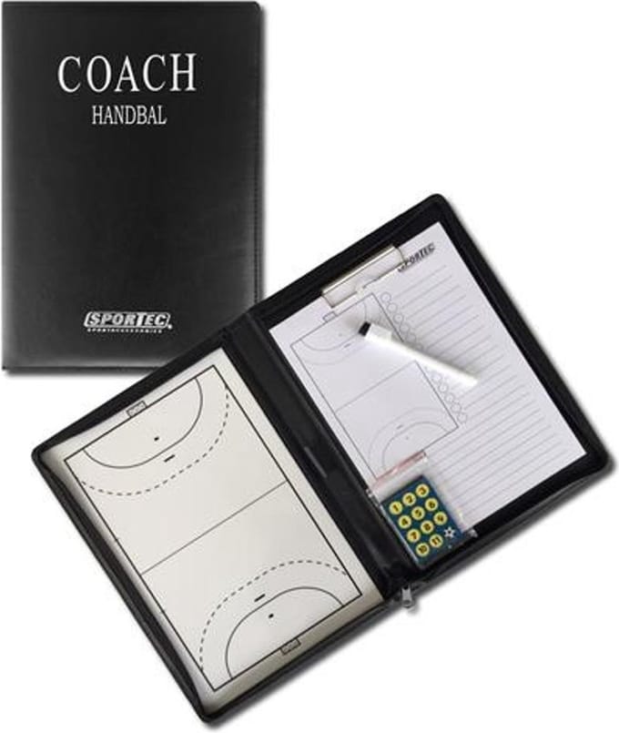 Sportec Coachmap Handbal Magnetisch 52 X 36 Cm Zwart