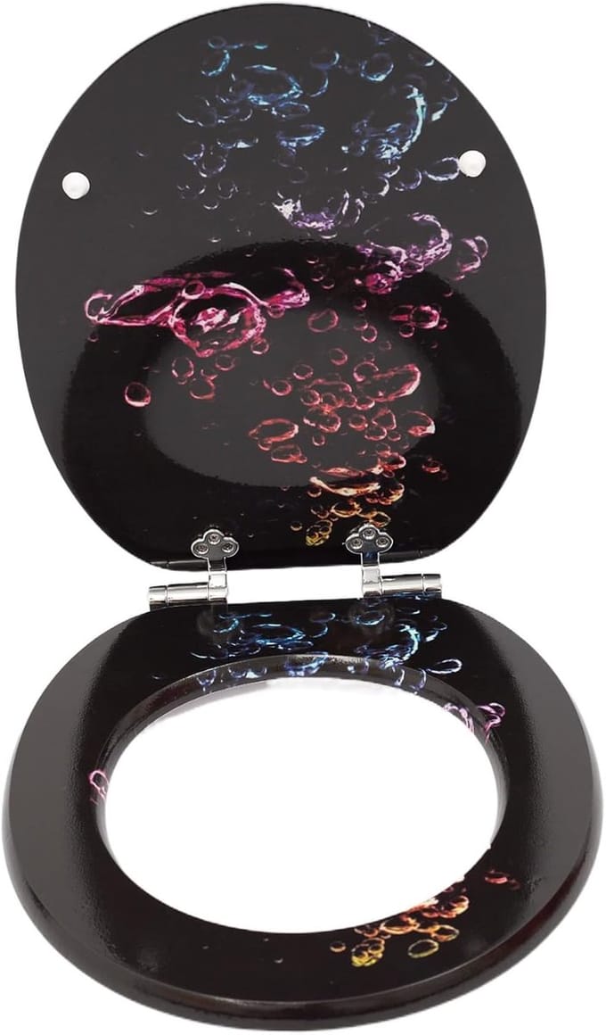 Houten WC-bril met Softclose - Diverse Vrolijke Prints - Eenvoudige Montage