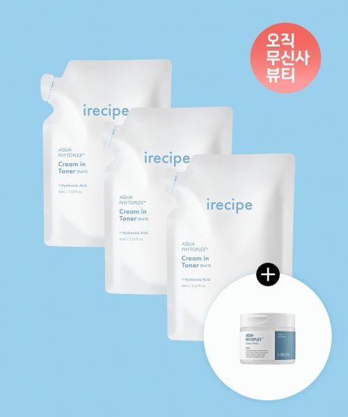 Irecipe Aqua PhytopleX Crème In Toner Mist Navulling 60ml X 3 FREE white