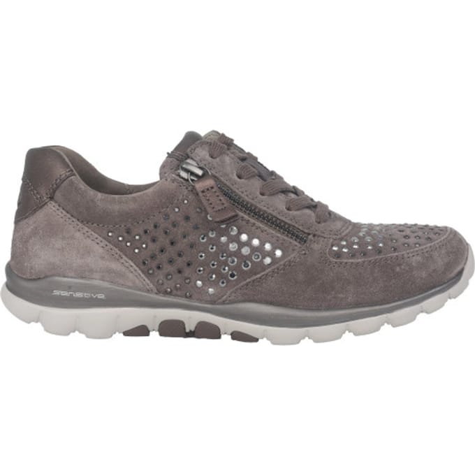 Gabor rollingsoft sensitive 76.968.30 - dames rollende wandelsneaker - Grijs - maat 37.5 (EU) 4.5 (UK)