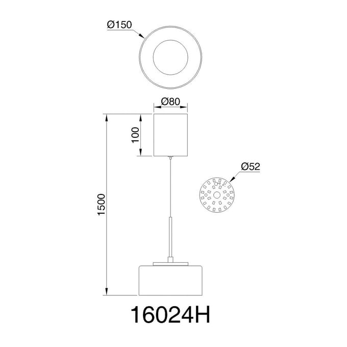 Globo Belinda LED hanglamp, Ø 15 cm, rookgrijs, glas
