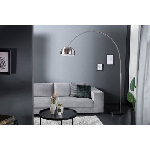 Verstelbare booglamp mat zilver