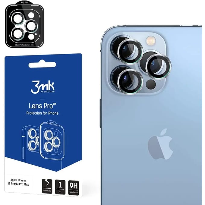 3mk lens bescherming voor iPhone 13 pro / 13 pro max zilver