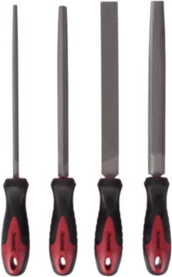Toolland VIJLENSET VOOR STAAL - 20 cm - 4 st.