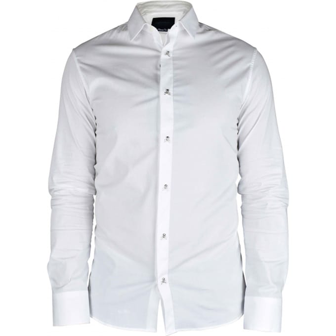 Philipp Plein LS Skull overhemd Wit