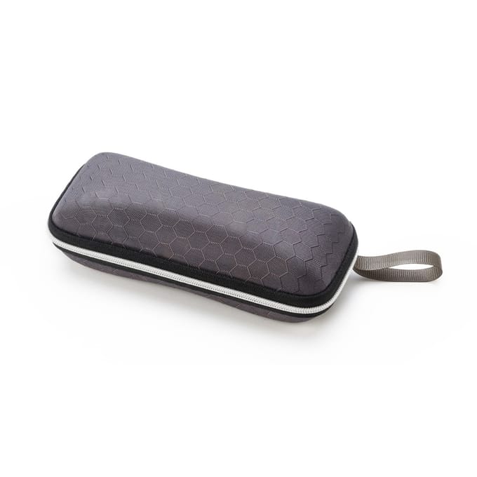 Brillenkoker - Hardcase - Ritssluiting - Met Koord - Kunststof - Grijs