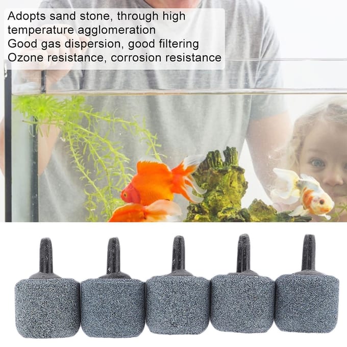 30PCS Grès Noir Aquarium Pompe à Oxygène Aération Pierre à Air Aquarium Pierres à Bulles Accessoire gray