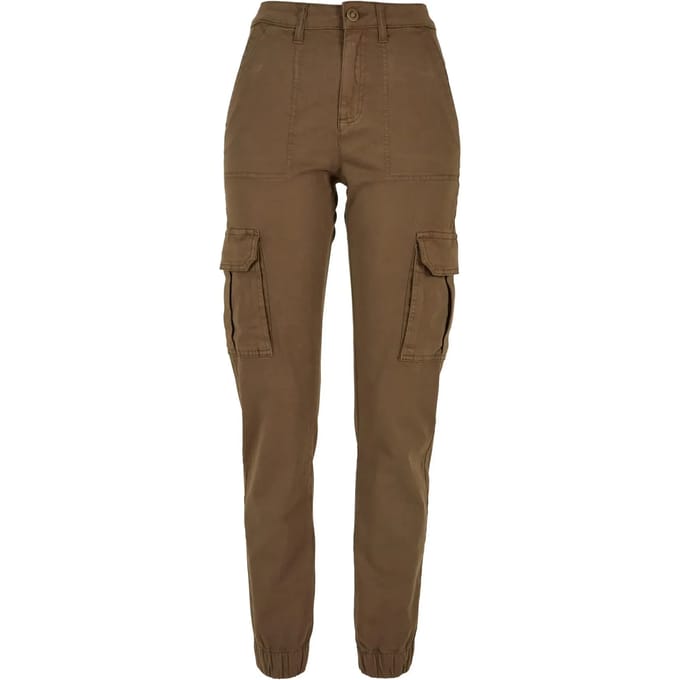 Urban Classics - Cotton Twill Utility Cargobroek - Taille, 27 inch - Olijfgroen