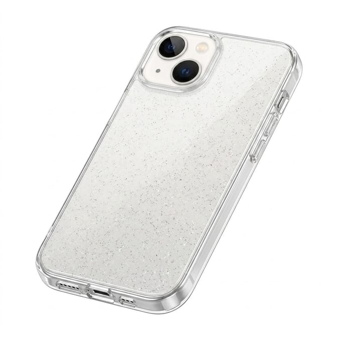 Glitter Hoesje Geschikt voor iPhone 14 plus Telefoonhoesje Case transparant