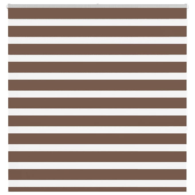 vidaXL - Zebra - rolgordijn - 150x150 - cm - stofbreedte - 145,9cm - polyester - bruin