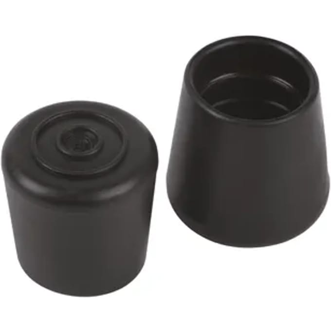 Fix-o-moll Antislip-eindkap - Voor Stoelpoot - Rond Rubber Zwart - Diam. 16mm - 4 Stuks