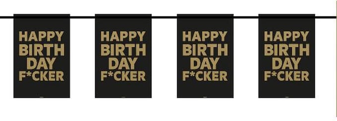 Folat - HBD Fucker Vlaggenlijn 6mtr