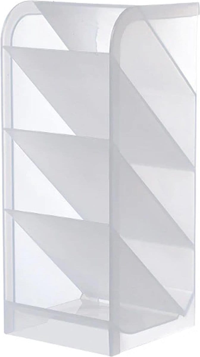 QUVIO Pennenbakje plastic / Bureau organizer / Pennenhouder / Bureaustandaard - Transparant