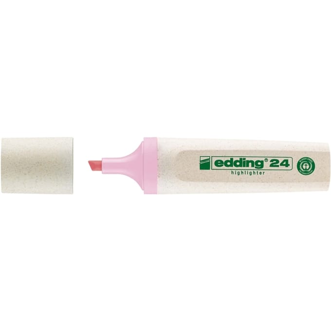 Edding EcoLine 24, 1 stuk(s), Roze, Beitelvormige punt, Roze, Wit, Koker, 2 mm