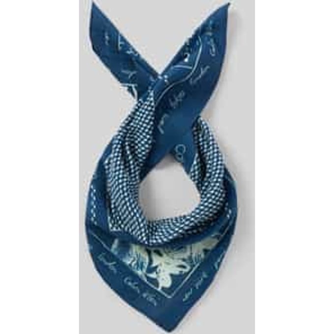 Calvin Klein Graphic Print Bandana Dark Denim Größe: OS | Schals Outlet | Damen | Blau