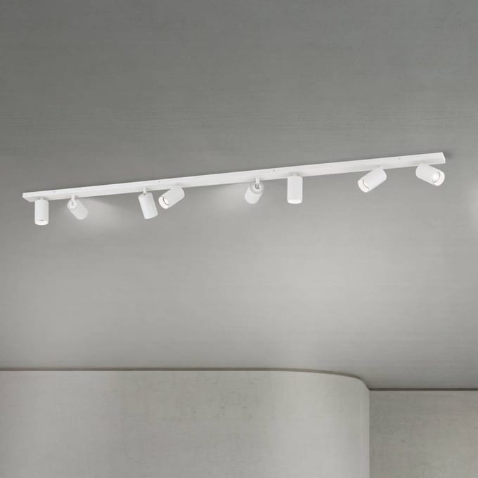 ORION Plafondspot Sean, wit, 8-lamps, staal, aluminium, GU10