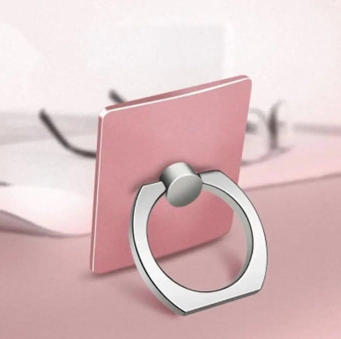 *** Roze Telefoonring - 360° Roterend - Zelfklevend - Smartphone-Fingerring - van Heble® ***