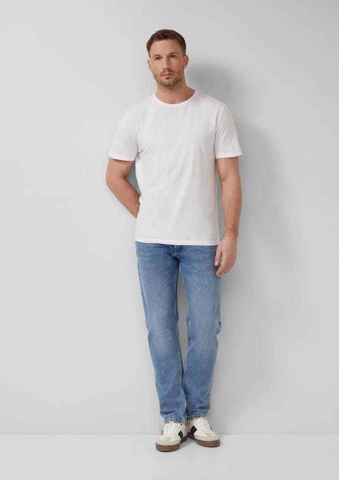 regular fit straight jeans van katoenmix model 'BENITO'