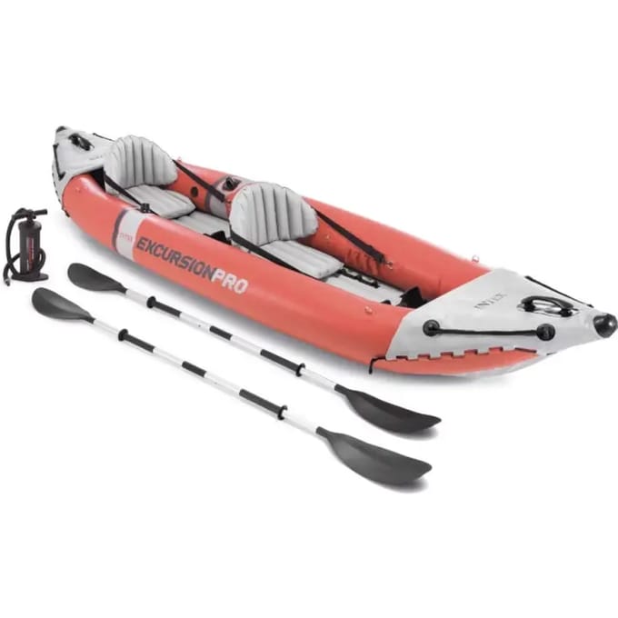 Intex Excursion Pro Kayak Set - 384L x 94B x 46H cm - Inclusief peddels en pomp