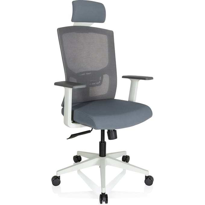 Bureaustoel CAPTIVO BASE W stof / netstoff grijs - hjh OFFICE