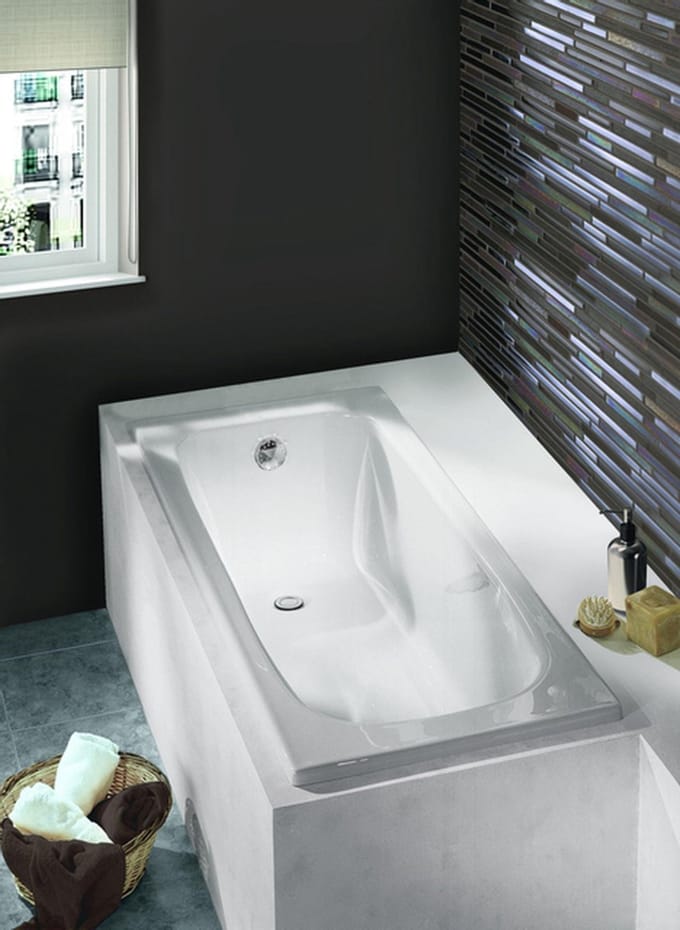 Allibert Flavis bad 130x70cm rechthoek wit glans