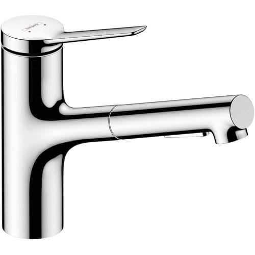 Hansgrohe Zesis M33 single lever kitchen faucet 150, pull-out shower, 2 spray types, hose box (sBox) lite 74803000