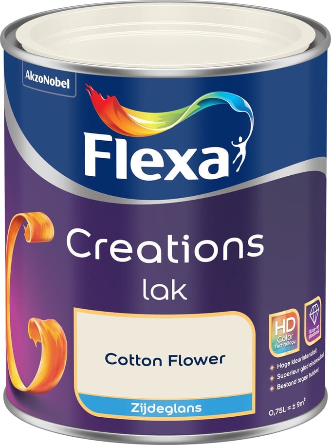 Flexa - Creations Lak Zijdeglans - Cotton Flower - 750 Ml