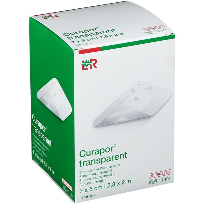 Curapor Transparant Steriel 7Cmx 5Cm 13101 50 Pleister