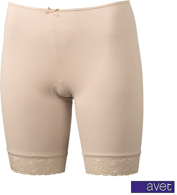 Avet dames boxershort lange pijp kant - microvezel - maat S - nude