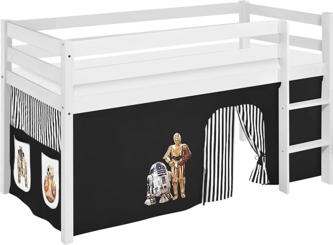 Halfhoogslaper Star Wars Zwart met tent
