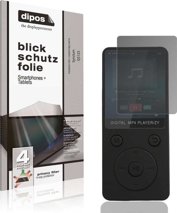 dipos – Matte Privacy Screenprotector geschikt voor Synclum QS123 | Anti-Spy Beschermfolie