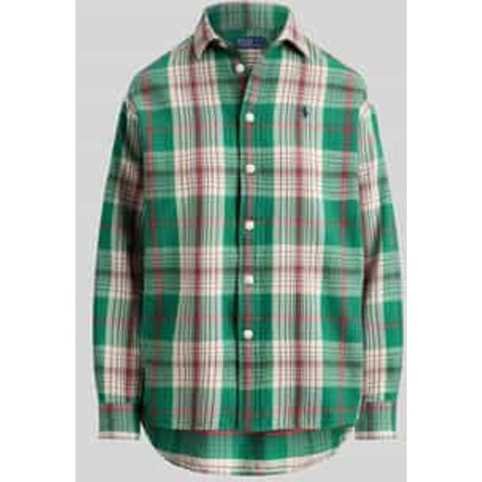 regular fit overhemdblouse van puur katoen