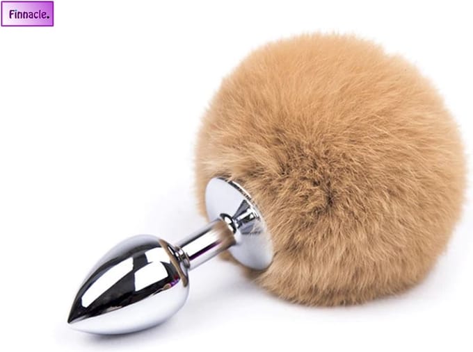 Jumada's Buttplug - Sexspeeltjes - Bunny Tail Butt Plug - Konijnenstaartje - Fluffy - Bruin