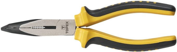 Topex - Verlengd Gebogen Tang - 160mm - Ergonomische Antislip Handgrepen - Gehard Staal
