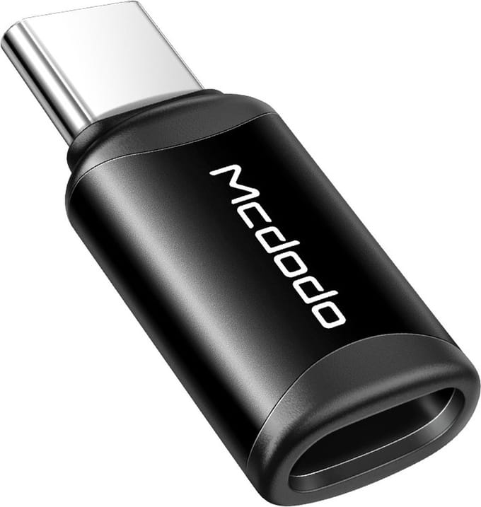 Adapter voor gegevens en opladen Lightning - USB-C McDodo OT-7700, Zwart